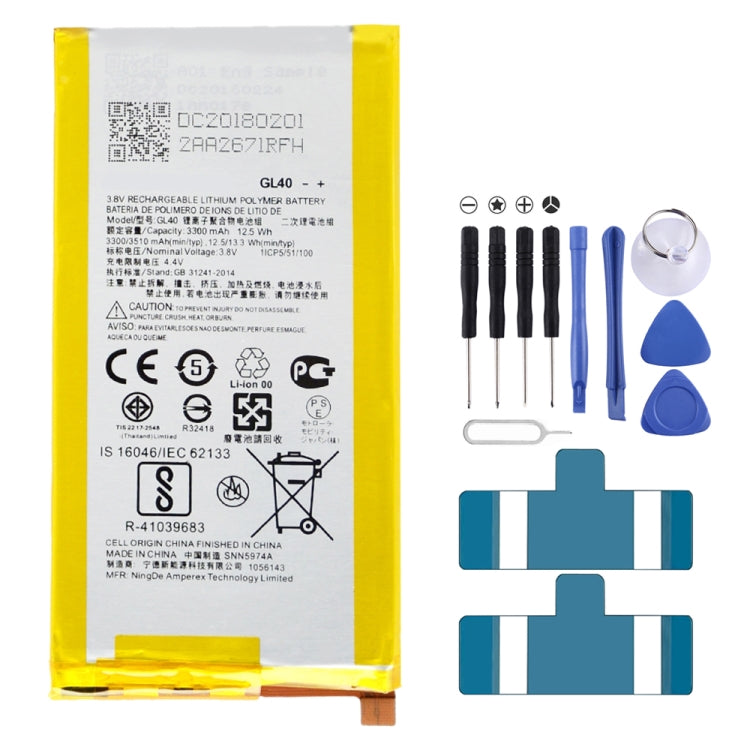 Batteria ai polimeri di litio GL40 da 3300 mAh per Motorola Moto Z Play / XT1635 / XT1635-01 / XT1635-02 / XT1635-03, For Moto Z Play Batteria ai polimeri di litio GL40 da 3300 mAh per Motorola Moto Z Play / XT1635 / XT1635-01 / XT1635-02 / XT1635-03, For Moto Z Play